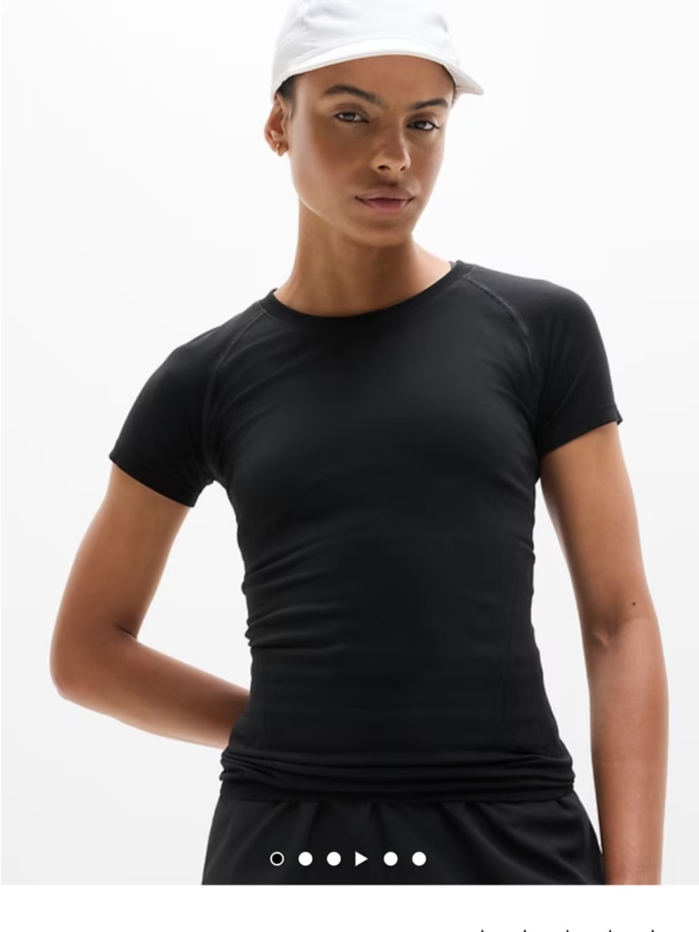 Women's Black Short-Sleeve Crew Tee